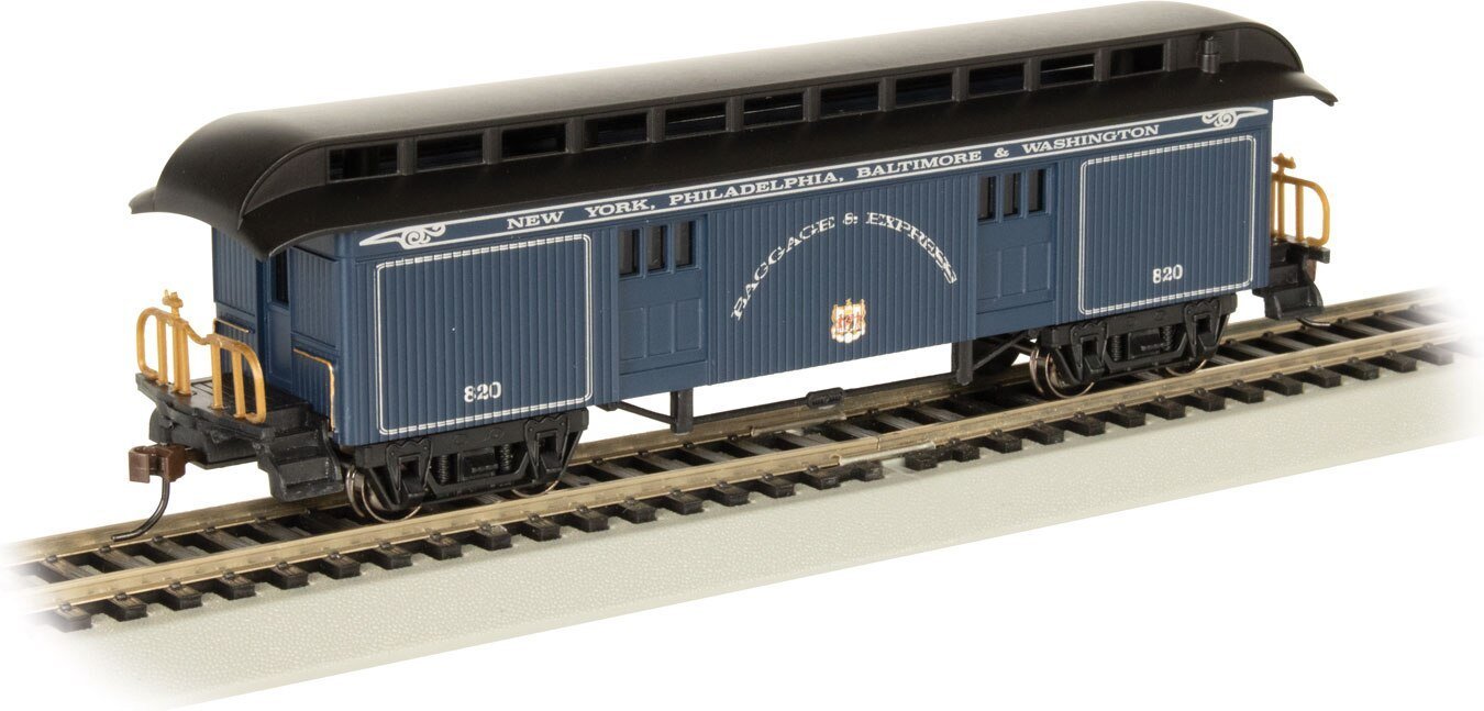 Old-Time Wood Baggage with Round-End Clerestory Roof - Ready to Run -- Baltimore & Ohio (Roy, HO, Bachmann Industries 15305