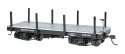 18′ Wood Flatcar - Spectrum(R) -- Data Only (black) pkg(2), On30, Bachmann Industries 26512