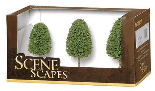 Deciduous Trees - SceneScapes(TM) -- 3 to 4′ 7.6 to 10.2cm pkg(3), HO, Bachmann Industries 32006