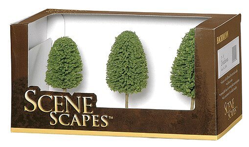 Deciduous Trees - SceneScapes(TM) -- 3 to 4′ 7.6 to 10.2cm pkg(3), HO, Bachmann Industries 32006