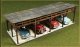 Car Shed/4-Space Carport -- Laser-Cut Wood Kit, HO, Bachmann Industries 39102