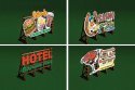 Outdoor Billboards -- Laser-Cut Wood Kit - Set of 4, HO, Bachmann Industries 39103