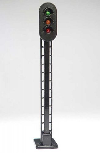 Three-Color Lighted Block Signal -- 12 to 16 Volts, HO, Bachmann Industries 39115