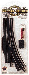 Straight Track w/Steel Rail & Black Roadbed - E-Z Track(R) -- 9′ Rerailer pkg(2), HO, Bachmann Industries 44428