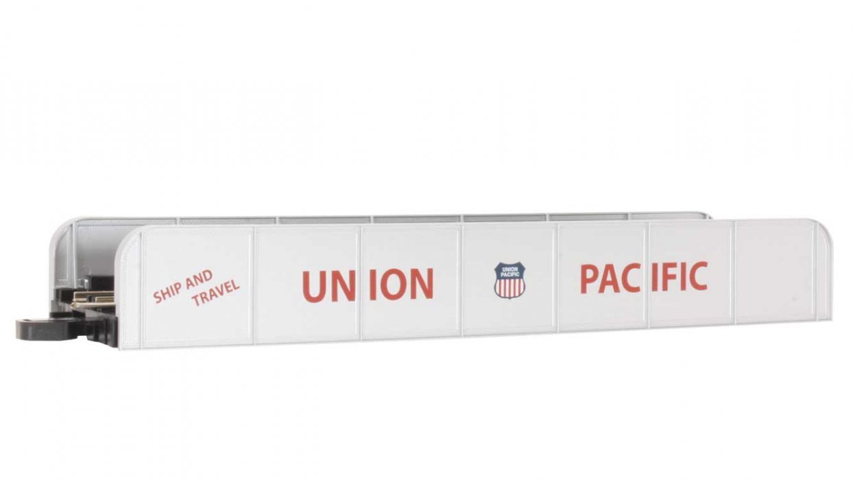 Girder Bridge - E-Z Track(R) - Assembled -- Union Pacific (silver, red) - 10-1/2′ 26.7cm Lon, HO, Bachmann Industries 44602