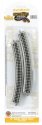 E-Z Track(R) w/Nickel Silver Rail & Gray Roadbed -- 14′ Radius Curve pkg(6), N, Bachmann Industries 44853