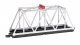 Truss Bridge with Blinking Light - E-Z Track(R) -- Assembled (silver), N, Bachmann Industries 44870
