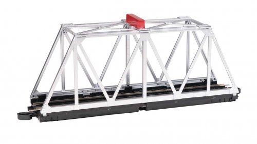 Truss Bridge with Blinking Light - E-Z Track(R) -- Assembled (silver), N, Bachmann Industries 44870