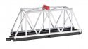 Truss Bridge with Blinking Light - E-Z Track(R) -- Assembled (silver), N, Bachmann Industries 44870