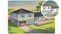 75th Anniversary Split-Level House - Plasticville U.S.A.(R) -- Kit - 75th Anniversary Packagi, O, Bachmann Industries 45633