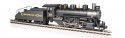USRA 0-6-0 with Slope-Back Tender, DCC and Smoke -- Chesapeake & Ohio 128 (black, graphite), HO, Bachmann Industries 51612