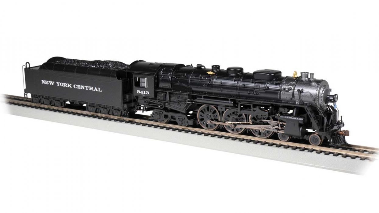 Class J3a 4-6-4 Hudson - WOWSound(R) and DCC -- New York Central 5413 (black, graphite As-De, HO, Bachmann Industries 53602