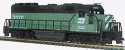 EMD GP40 - Standard DC -- Burlington Northern 3519 (Cascade Green, black, white), HO, Bachmann Industries 63503