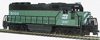 EMD GP40 - Standard DC -- Burlington Northern 3519 (Cascade Green, black, white), HO, Bachmann Industries 63503