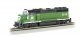 EMD GP40 - Standard DC -- Burlington Northern 3519 (Cascade Green, black, white), HO, Bachmann Industries 63503