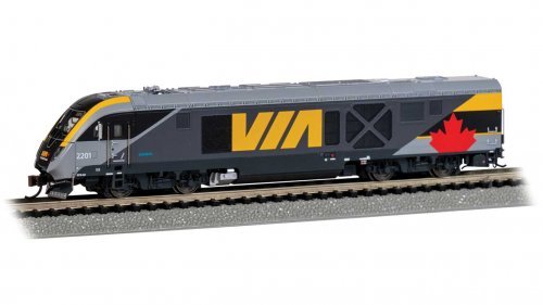 Siemens SCV-42 Charger - WowSound(R) and DCC -- VIA Rail Canada 2201 (gray, yellow, red), N, Bachmann Industries 69051