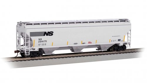Trinity 5161 3-Bay Covered Hopper - Ready to Run -- Norfolk Southern 294175 (gray, black), HO, Bachmann Industries 70638
