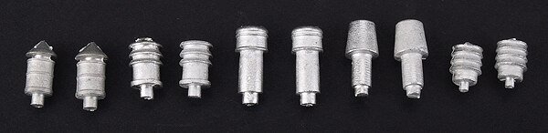 Small Roof Vents -- Unpainted Metal Castings pkg(10), HO, Bar Mills LLC 201