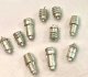 Small Roof Vents -- Unpainted Metal Castings pkg(10), HO, Bar Mills LLC 201