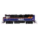 EMD F40PH Commuter Version - DCC -- Chicago Metra 149 (2024 Scheme, blue, black, orange, maroon), HO, Kato USA Inc 376575DCC