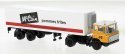 1960s DAF FT 2600 Tractor w/Reefer Trailer - Assembled -- Amerongen/McCain (white, yellow, b, HO, Brekina Automodelle 85287