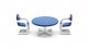 Patio Set -- 1 Table, 4 Chairs (unpainted), HO, All Scale Miniatures 8701023