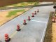 Traffic Barrels -- Orange, White pkg(10), HO, East Coast Circuits 9503