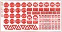 Highway Signs -- Regulatory Signs 2 1930-Present (red, white), HO, Blair Line 103