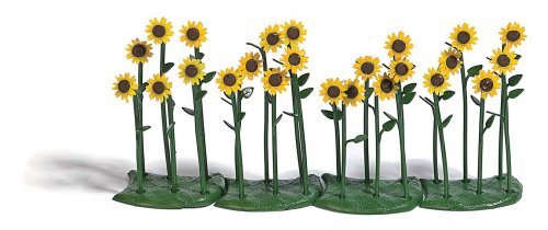 Sunflowers - Assembled -- pkg(24), HO, Busch Gmbh & Co Kg 1240