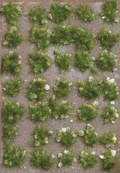 Grass Tufts with Stones -- Fall pkg(35), All Scales, Busch Gmbh & Co Kg 3558