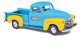 1950 Chevrolet Pickup Truck - Assembled -- Cheesy Jane′s (blue, yellow), HO, Busch Gmbh & Co Kg 48244