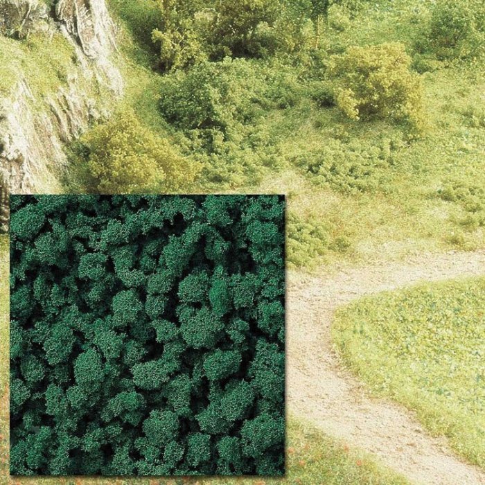 Foam Flock Ground Cover -- Dark Green 16-15/16oz 500ml, All Scales, Busch Gmbh & Co Kg 7363