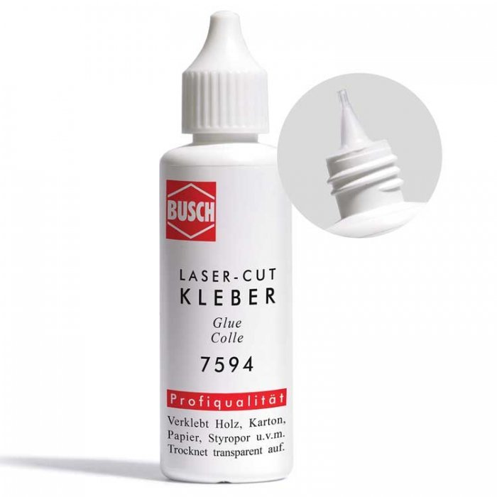 Laser-Cut Glue -- 1.8oz 50g, All Scales, Busch Gmbh & Co Kg 7594
