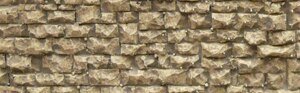 Flexible Random Stone Wall w/Self-Adhesive Backing -- Small Stones 13 x 3-1/2′ 33 x 8, All Scales, Chooch Enterprises 8250