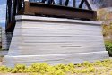 Double-Track Concrete Pointed Bridge Pier -- Fits Central Valley Double-Track Truss Bridge, HO, Chooch Enterprises 8433