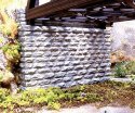 Double-Track Cut Stone Bridge Abutment -- Fits Central Valley Double-Track Truss Bridge, HO, Chooch Enterprises 8450