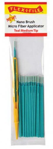 Nano Brush -- Medium Tip & 1 Applicator Handle/Holder (teal) pkg(24), All Scales, Profile Accessories Inc. N935004