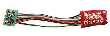 DN136PS Series 6 Control Decoder for N & HO -- 8-Pin Medium Plug - .55 x .404 x .2′ 13.9 x 1, All Scales, Digitrax DN136PS