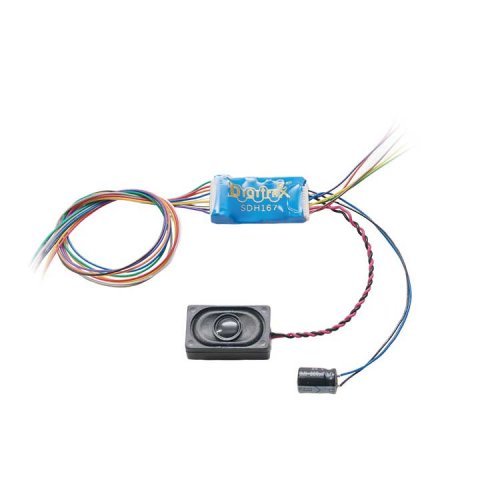 SDH167D Series 7 Sound Decoder for HO and Larger Scales -- 2 Sound Schemes, 9-Pin Harness, 1., All Scales, Digitrax SDH167D