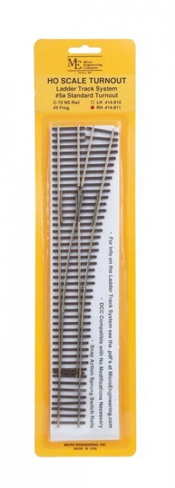Code 70 5a Standard Turnout - Ladder Track System -- Right Hand, HO, Micro Engineering 14811