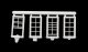 Windows -- 25 x 50′ pkg(8) 4 Closed, 2 Open & 2 Partially Open, HO, Micro Engineering 80067