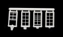 Windows -- 25 x 50′ pkg(8) 4 Closed, 2 Open & 2 Partially Open, HO, Micro Engineering 80067