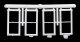 Windows -- 2-Pane, 28 x 64′ pkg(8), HO, Micro Engineering 80068