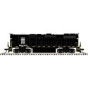 EMD GP38-2 High Nose - Sound and DCC - Master Gold -- Wheeling & Lake Erie 253 (black, white, yellow frame stripes), N, Atlas Mo