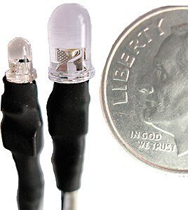 LED Lights 3mm Universal 7-19 Volt AC, DC, DCC pkg(5) -- Yellow, All Scales, Evan Designs U34