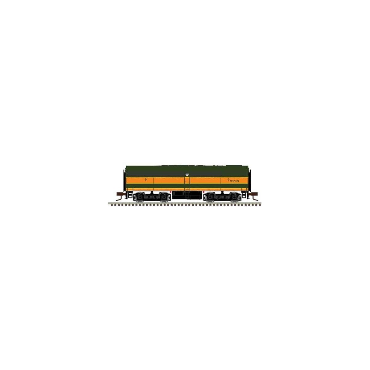 Alco FB1 - Sound and DCC - Master(R) Gold -- Great Northern 310B (Omaha Orange, Pullman Green, yellow), N, Atlas Model Railroad 