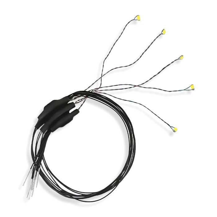 Fast-Flashing Chip LED -- Orange w/8′ 20.3cm Wire Leads - 7-19V AC or DC pkg(5), All Scales, Evan Designs UC6FF