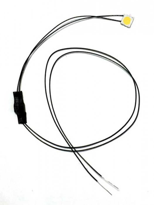 Mega Chip LED High Brightness SMD Style w/8′ 20.3cm Wire Leads -- Warm White 3/16 x 3/16 x 1, All Scales, Evan Designs UM0