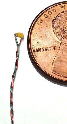 Nano Chip LED w/8′ 20.3cm Wire Leads - 7-19V AC or DC pkg(5) -- Cool White, All Scales, Evan Designs UN1