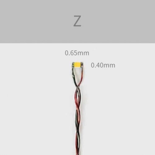 `Z` LED 7-19V AC/DC w/8` Wires 5-Pack -- Orange, All Scales, Evan Designs UZ6
